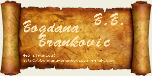 Bogdana Branković vizit kartica